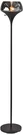 Eliza Black Torchiere Floor Lamp With Smoked Mercury Glass. Fixed Price $250.00.