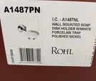 Rohl A1487PN Country Bath Wall Mounted Soap Dish Holder, Polished Nickel. Fixed Price $119.99.