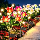 Upgraded Solar Garden Lights Outdoor: 4 Pack 2-IN-1 Lily Flower .... Fixed Price $46.12.