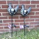 New Set Of Chicken Skeleton Outdoor Garden Solar Light Red Shed 26" Halloween. Fixed Price $33.88.
