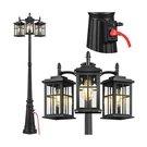Lamp Posts Outdoor Lighting With Outlet, Dusk To Dawn Post, Blac.... Fixed Price $242.43.