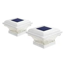 Outdoor Solar Cap Lights 3.5" X And 4" Posts, 2 Pack. Fixed Price $41.99.