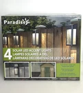 Paradise Solar Led Light Aluminum 10 Lumen Outdoor 1193788 Set Of 4. Fixed Price $39.99.