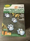 Led Solar Paw Print Lights Set Of 4 Decorative Garden Ideaworks New. Fixed Price $24.99.