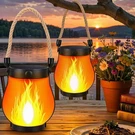 2 Pack Solar Flame Lights Flickering Hanging Lanterns Outdoor, W. Fixed Price $41.98.