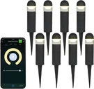 8X Smart Wifi Led Pathway Lights Low Voltage Landscape Lighting Aluminum Bollard. Fixed Price $101.15.
