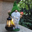 Qobumy Solar Garden Gnome Statue Resin Figurine Holding Mushroom Decor Light. Fixed Price $40.48.