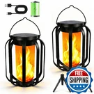 Xavbrysw Solar Lanterns Outdoor Lights 2 Pack Flickering Flame Garden. Fixed Price $1037.23.