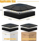 Claoner 12LED Solar Post Deck Cap Lights Outdoor Ground Decor Lamp 4X4"5X5" 6X6". Fixed Price $8.99.