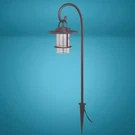 20" Bronze Low Voltage Integrated Led Landscape Light Clear Seeded Glass Shade. Fixed Price $53.00.
