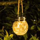 Hanging Solar Lantern Lights, Outdoor Waterproof Cracked Glass Round Ball Lamp,. Fixed Price $19.99.