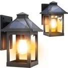 2 Pack Security Solar Wall Lanterns Outdoor, Lights. Fixed Price $43.99.
