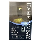 Hampton Bay Black Integrated Led Outdoor Solar Wall Lantern Sconce Light 2 Pack. Fixed Price $45.99.