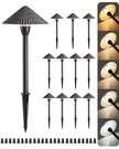 Edishine 12 Pack Low Voltage Led Path Lights, 5 Color Temperatures, Easy Diy. Fixed Price $129.99.
