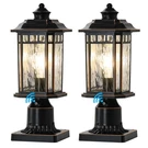 Dastor 2 Dusk Dawn Outdoor Post Lights, Packs, Black (gold Trim). Fixed Price $109.35.
