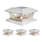 Crown-style Solar-powered Led Post Cap Light Adjustable Color Temp 4 Pack. Fixed Price $44.99.