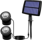 Aveki Solar Pond Spotlights, In 12 Led Dual Head, Warm White. Fixed Price $35.35.