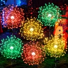 Tujoe 6 Pcs Mardi Gras Solar Firework Lights Outdoor Garden 120 Led. Fixed Price $59.53.
