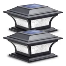 Siedinlar Solar Post Lights Outdoor Glass Led Fence Cap 2 Pack, Black. Fixed Price $43.99.