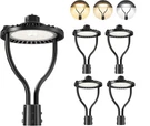 3PACK Commercial Led Post Top Light, 60W/48W/36W & 3000K/4000K/5000K Selectabl. Fixed Price $480.25.