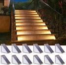 Outdoor Stair Lights 12 Pack, Solar Step IP67 Waterproof With 13 Bright. Fixed Price $159.49.