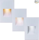 Tumupsm Led Outdoor Step Lights, 120V Dimmable, Color Selectable, Waterproof. Fixed Price $30.00.