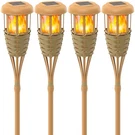 Your Yard All Night - Solar Torch Lights 4 Pack Flickering Flame. Fixed Price $114.99.