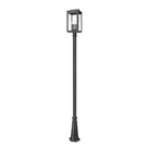 Z-lite Hartwell 4 Light Outdoor Post Mounted Fixture In Sand Black Color. Fixed Price $810.90.