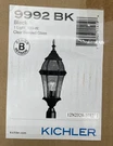 Kichler 9992BK Townhouse 1-LIGHT 24" Outdoor Post Mount Lantern Black *read*. Fixed Price $63.99.