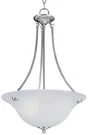 Maxim 2682FTSN Satin Nickel Malaga 3-LIGHT Invert Bowl Pendant Frosted Glass. Fixed Price $59.99.