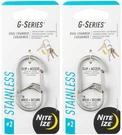 Nite Ize G-series Dual Chamber Stainless Steel Carabiner #2 (2-PACK). Fixed Price $13.37.