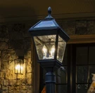 Gama Sonic Imperial Trio Bulb Solar Post Light Candelabra Design 37BC50012 Black. Fixed Price $175.00.