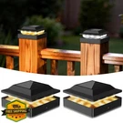 Toeuie Black Solar Post Cap Lights, 2-PACK IP65 Waterproof Fence. Fixed Price $27.99.