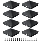 Moligou 4" Aluminum Pyramid Fence Post Caps, Deck Covers For Black. Fixed Price $24.64.