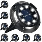 Solar Lights For Outside, 8 Pack 12 Led In-ground Garden Disk Li.... Fixed Price $39.10.