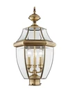 Livex Lighting 2354 Brass Monterey 3-LIGHT Outdoor Post. Fixed Price $399.96.