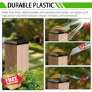 Tongass 24PK Black Wood Fence Post Caps, 6"X6", Waterproof Uv. Fixed Price $53.99.