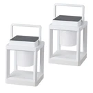 2-PACK White Solar Lantern 330LM Usb Rechargeable IP44 Waterproof For Tent. Fixed Price $69.99.