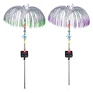 Collections Etc Solar Powered Color-changing Flower Light Stakes Of 2 Purp. Fixed Price $16.99.
