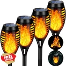 Aounq 4PK Solar Torch Lights, Flickering Flame Outdoor Garden. Fixed Price $64.99.