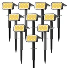 Flaow Solar Spot Lights Outdoor, 10 PACK/118 Led 4 Modes Auto On/off La.... Fixed Price $84.53.