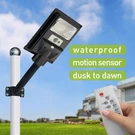 Solar Powered Led Street Lamp Garden Path Security With Remote & Pole IP65. Fixed Price $39.00.