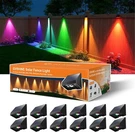 12 Color Changing Solar Powered Fence Light Black Shell - Pack, Wrgb. Fixed Price $83.06.