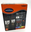 New Harbor Breeze Lumen Black 7 Colors Solar Led Outdoor Deck Light #10098650. Fixed Price $14.00.