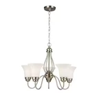 Hampton Bay Kensley Park 5-LIGHT Brushed Nickel Chandelier 1003 308 619. Fixed Price $34.99.