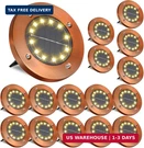 Jkimk Solar Ground Lights Outdoor Waterproof Flat Garden Disk Floor. Fixed Price $77.97.