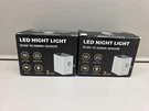 (2) New Emeritpro Led Plug-in Night Lights, Dusk To Dawn, 2-PACK, Black. Fixed Price $15.99.