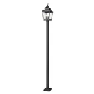 Z-lite 3 Light Outdoor Post Mounted Fixture, Sand Black. Fixed Price $833.00.