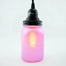 Fantado Frosted Lavender Mason Jar Pendant Light Kit, Wide Mouth, Black Cord,.... Fixed Price $20.16.