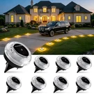 Solar Ground Lights 8 Pack Landscape Lighting 3000K Outdoor IP67.... Fixed Price $36.61.